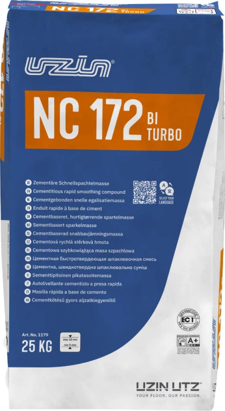 Uzin Nc 172 BiTurbo 25 kg  Szybka cementowa masa niwelująca