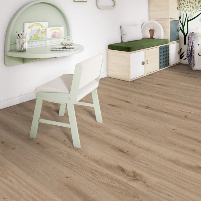 Tarkett Essence Glue-Down Primary Oak Light Grey 260053006 panele winylowe aranżacja 2